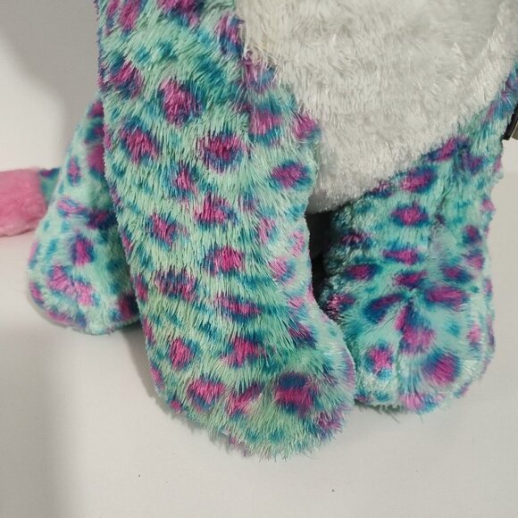 TySilk Beanie Boos Sydney for Claires Blue Spotted Leopard Cat Glitter Eye 16" - Picture 14 of 14